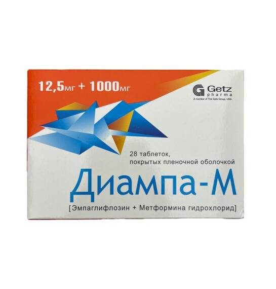 DIAMPA-M 12,5MG + 1000MG N28 TAB - 1