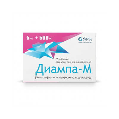 DIAMPA-M 5MG+500MG N28 TAB - 