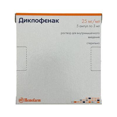 DIKLOFENAK 25MG 3ML N5 AMP - 