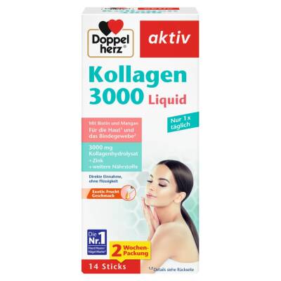 DOPPEL HERZ AKTIV KOLLAGEN 3000 LIQUID 10ML N14 SASHE - 