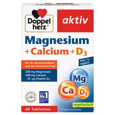 DOPPEL HERZ AKTIV MAGNESIUM+CALCIUM+D3 N40 TB - 