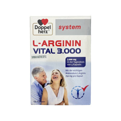 DOPPEL HERZ SYSTEM L-ARGININ 3000MG N120 KAP - 