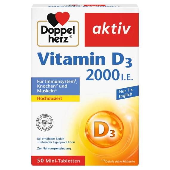 DOPPEL HERZ VIT D3 2000 I.E N60 TB (4001) - 1