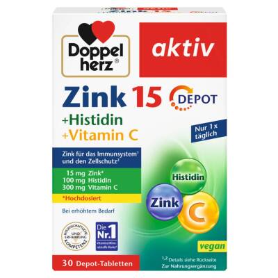 Doppel Herz Zink 15mg+histidin 100mg+vit C 300MG N100 Tb - 