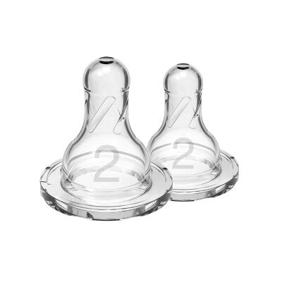 DR.BROWN S 322-INTL/4884 NARROW ANTI-COLIC NIPPLE LEVEL 2 2-PACK 3M+ - DR.BROWN S