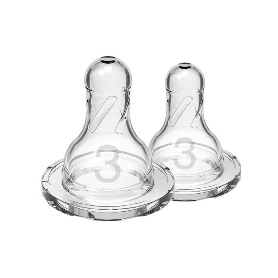 DR.BROWN S 332-INTL/4891 ANTI-COLIC NARROW NIPPLE LEVEL-3 2-PACK 6M+ - 1