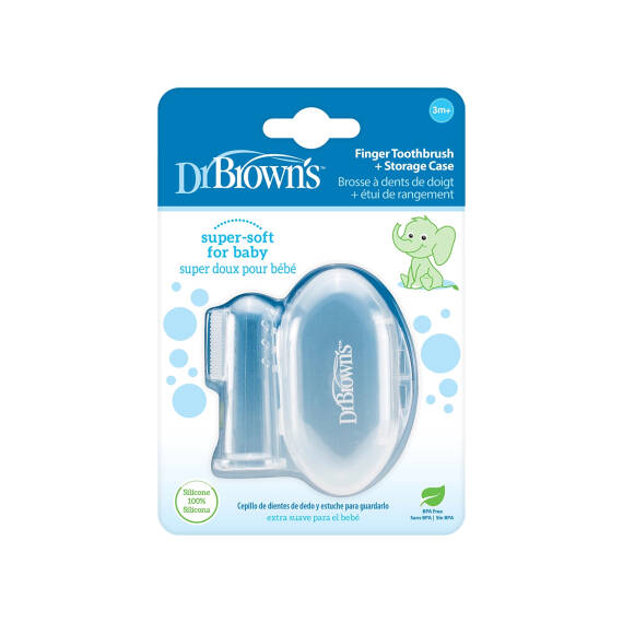 DR.BROWN S HG010/1691 FINGER TOOTHBRUSH+STORAGE CASE 3M+ - 1