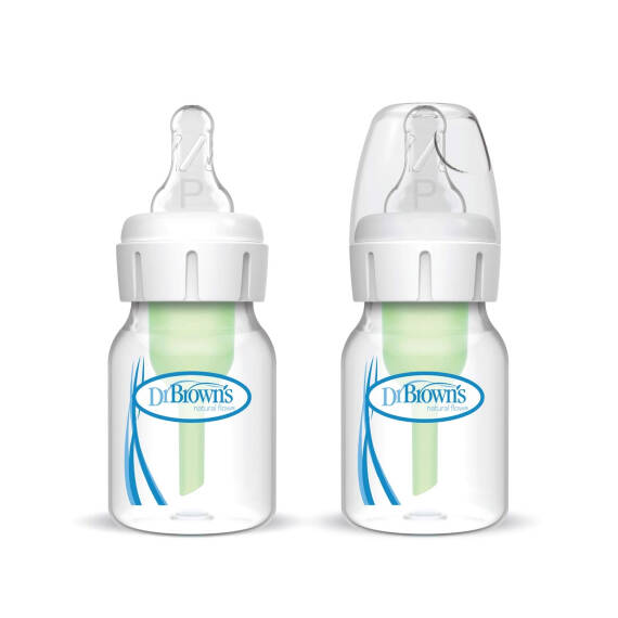 DR.BROWN S SB2200/8219 NARROW ANTI-COLIC OPTIONS+BABY BOTTLE 60ML 2 PACK - 1