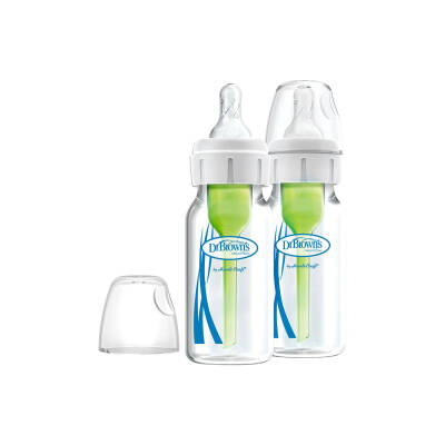 DR.BROWN S SB42003/1331 NARROW GLASS ANTI-COLIC OPTIONS+BABY BOTTLE 120ML 2 PACK - DR.BROWN S