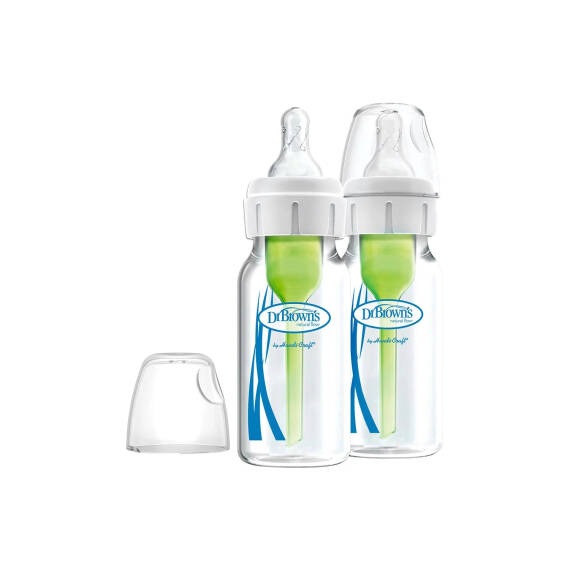DR.BROWN S SB42003/1331 NARROW GLASS ANTI-COLIC OPTIONS+BABY BOTTLE 120ML 2 PACK - 1