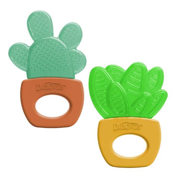 DR.BROWN S TE031/0159 AQUA COOL WATER-FILLED TEETHERS HOUSEPLANTS 2-PACK 3M+ - 1