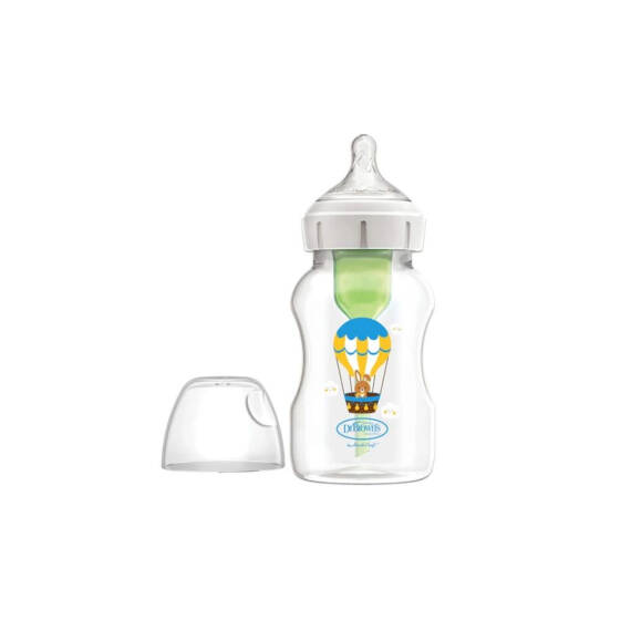 DR.BROWN S WB111002-SPX/5759 WIDE-NECK ANTI-COLIC OPTIONS+ BABY BOTTLE BALLOON BUNNY 330ML 3M+ - 1