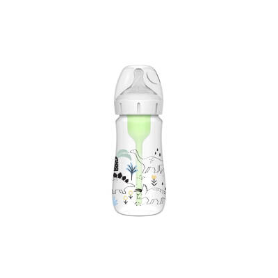 DR.BROWN S WB91010-SPX/1095 WIDE-NECK ANTI-COLIC OPTIONS+BABY BOTTLE MULTI DINO 270ML 0M+ - DR.BROWN S