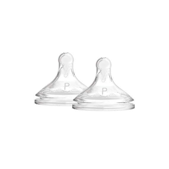 DR.BROWN S WN0201-INTLX/7525 ANTI-COLIC TEAT PREEMIE FLOW WIDE-NECK 2-PACK 0M+ - 1