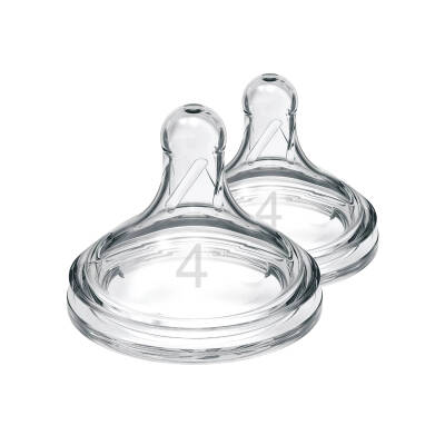 DR.BROWN S WN4201-INTL/7501 ANTI-COLIC NIPPLE WIDE-NECK LEVEL-4 2-PACK 9M+ - DR.BROWN S