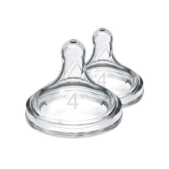 DR.BROWN S WN4201-INTL/7501 ANTI-COLIC NIPPLE WIDE-NECK LEVEL-4 2-PACK 9M+ - 1