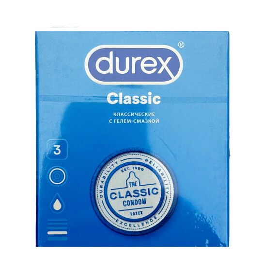 Durex Klassik 3 ədədli prezervativ - DUREX