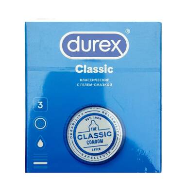 Durex Klassik 3 ədədli prezervativ - DUREX