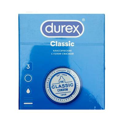 Durex Klassik 3 ədədli prezervativ - DUREX