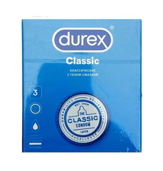 Durex Klassik 3 ədədli prezervativ - 1