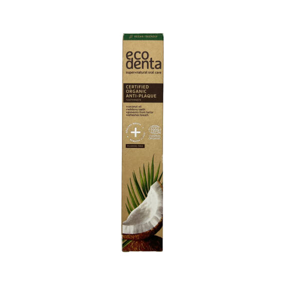 ECODENTA CERTIFIED ORGANIC ANTI PLAQUE TOOTHPASTE WITH COCONUT OIL 75ML 2155 - 1