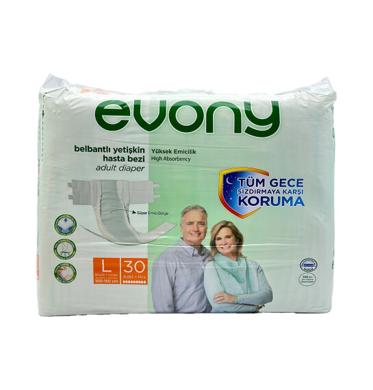Evony xəstələr üçün bez böyük ölçü 30 ədədli - EVONY