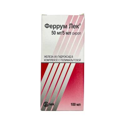 Ferrum Lek 50MG 5 ml 100 ml Srp - 