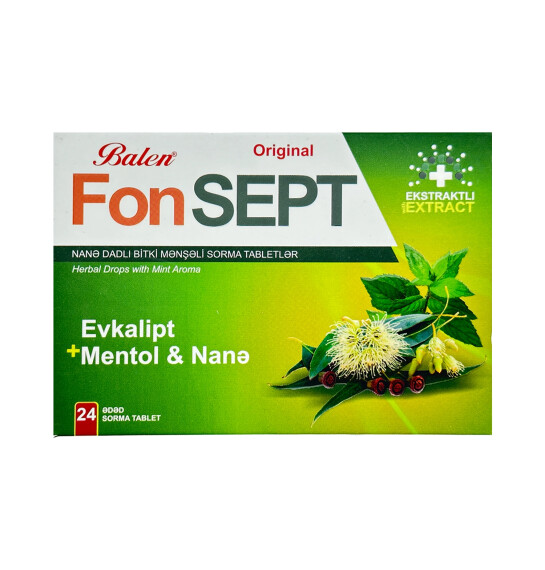 Fonsept Evkalipt, Mentol N24 pastil - 