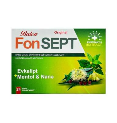 Fonsept Evkalipt, Mentol N24 pastil - 