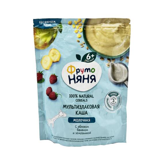 Fruto Nyana alma, bana çiyələk və südlü sıyıq 6 ay + 200 qr - 1