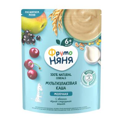 Fruto Nyana alma, qarağat və albalı ilə çoxdənli südlü sıyıq 6 ay + 200 qr - FRISO