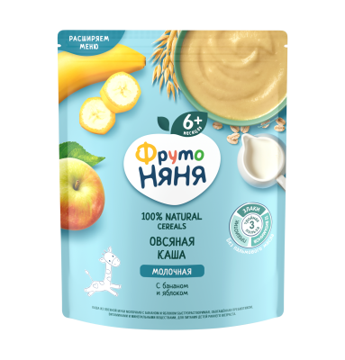 Fruto Nyana banan və alma ilə südlü yulaf sıyığı 6 ay + 200 qr - FRISO