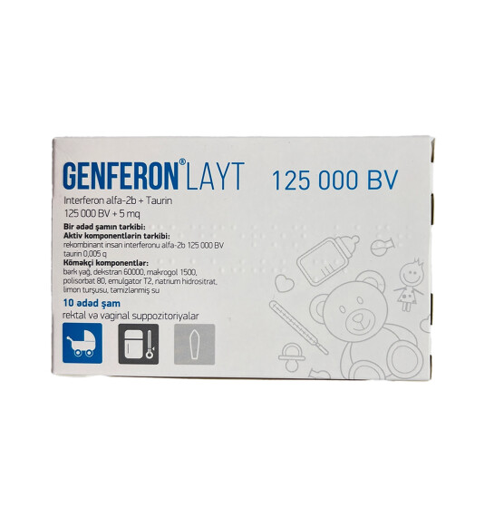 Genferon Layt 0,125MIU/5 Mg N10 şam - 