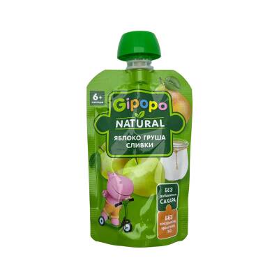 Gipopo 4229 Alma, armud Və Qaymag Puresi, 90 g - GIPOPO