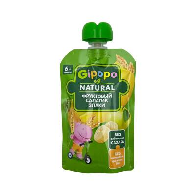 Gipopo 4267 Meyve Salati Və Denli Bitkiler Pure, 90 g - GIPOPO