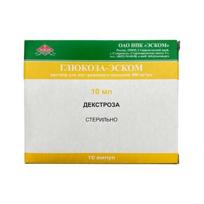 GLUKOZA 40% 10ML N10 AMP (RUS) - 
