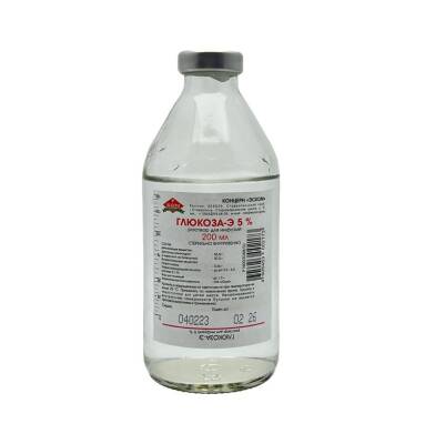 Glükoza 5% 200 ml sistem (rus) - 