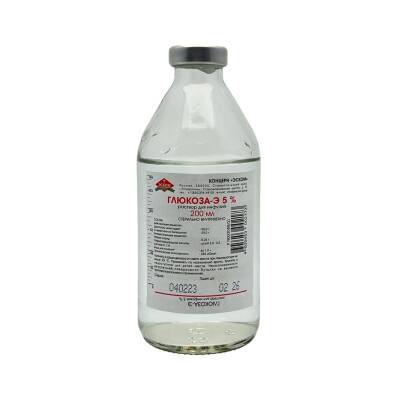 Glükoza 5% 200 ml sistem (rus) - 