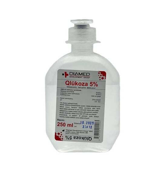 GLUKOZA 5% 250ML SISTEM DIAMED (15) - 1