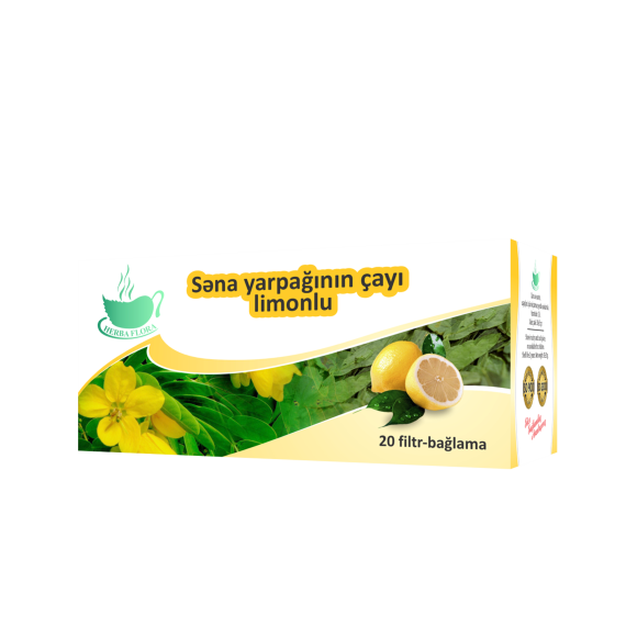 Herba Flora Səna yarpağı limonlu çay 20 ədədli - 1