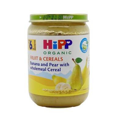 HİPP Banan,Armud və Tam Taxıl püresi (6ay+) 190 qr - HIPP