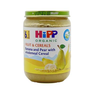 HİPP Banan,Armud və Tam Taxıl püresi (6ay+) 190 qr - HIPP
