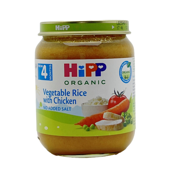 HİPP Toyuq,Düyü və Tərəvəzli püre(4ay+) 125 qr - HIPP