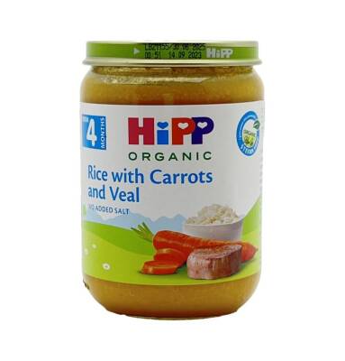 HİPP Yerkökü,Dana Əti və Düyü ilə püre (4ay+) 190 qr - HIPP