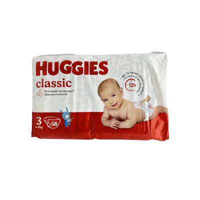 Huggies Classic 3 4-9 kg N58 3109 - HUGGIES