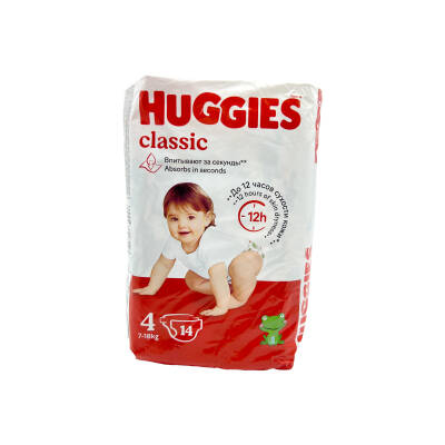 HUGGIES CLASSIC 4 7-18KG N14 3123