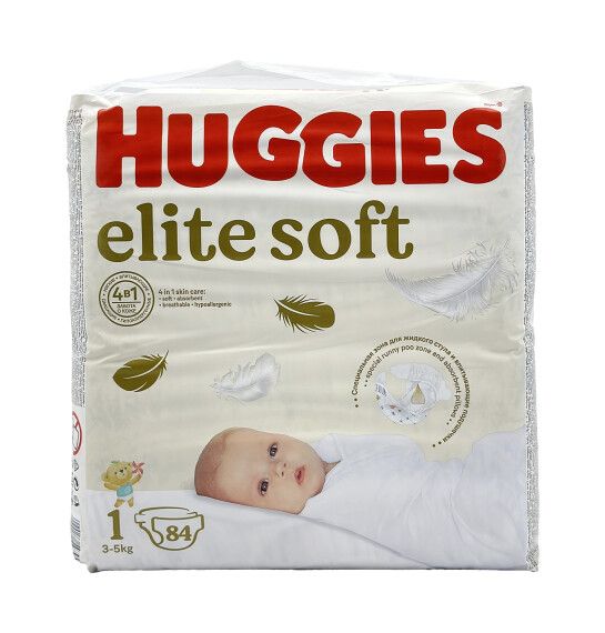 Huggies Elite Soft 1 / 0-5 kq bez mega N84 - HUGGIES