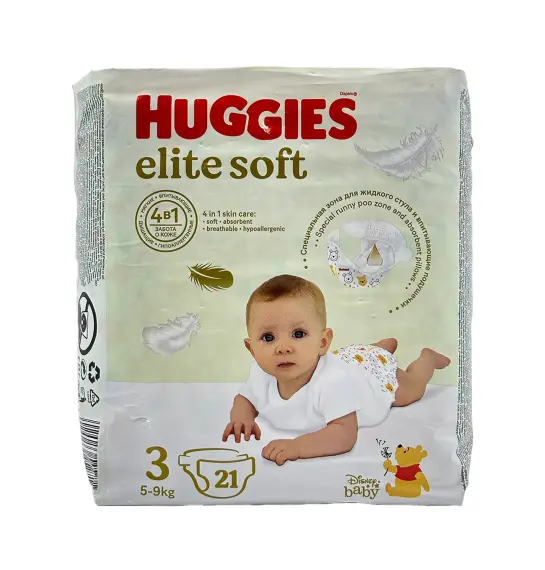Huggies Elite Soft 3 / 5-9 kq bez N21 - 1