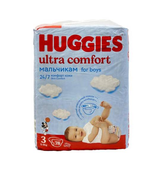 Huggies Ultra Comfort 3 oğlan 5-9 kq N78 - 1