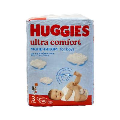Huggies Ultra Comfort 3 oğlan 5-9 kq N78 - HUGGIES